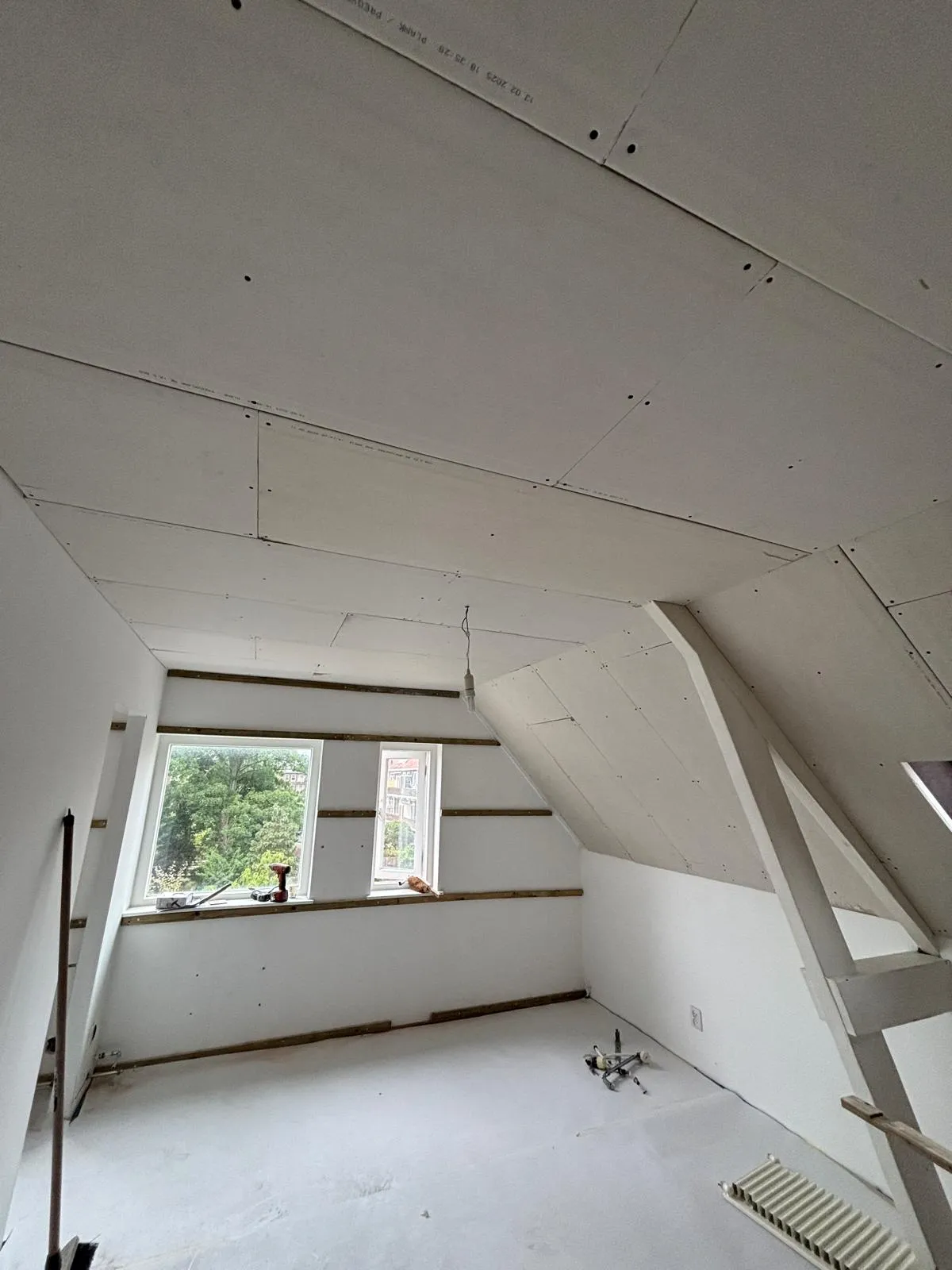 Dakisolatie aan de binnenkant